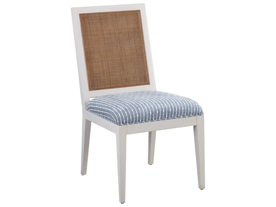Smithcliff Woven Dining Side Chair in Linen White and Cane