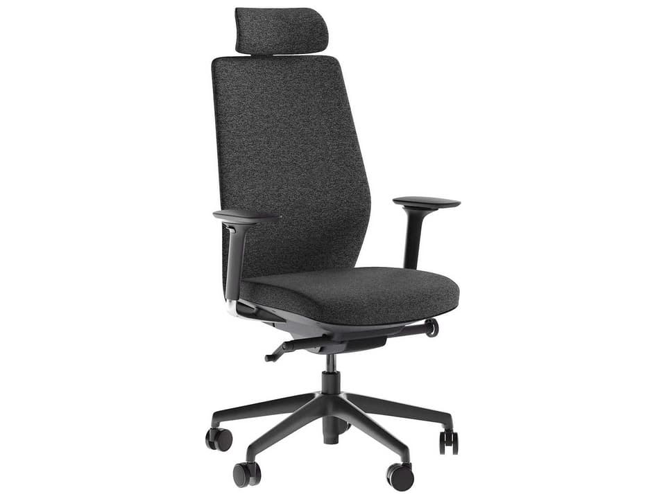 Coda 3521 Ergonomic Task Office Chair in Black and Grey Fabric