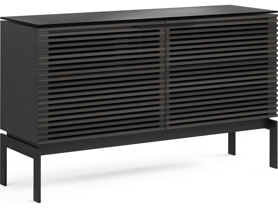 Corridor SV 50 Inch Slim Media Cabinet Charcoal Stained Ash