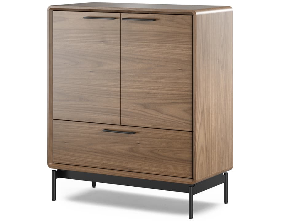 Linq Natural Walnut Brown Wood Accent Chest