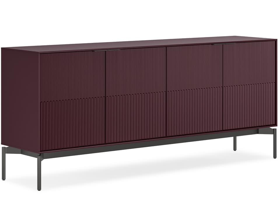 Zig 7649 Storage Credenza in Merlot and Carbon