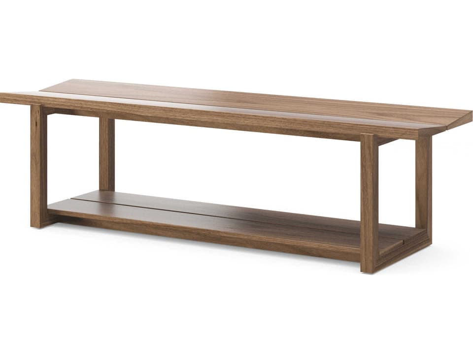 Kava Natural Walnut Brown Accent Bench