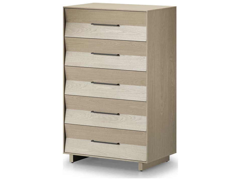Kava 5-Drawer Chest in Washed Oak
