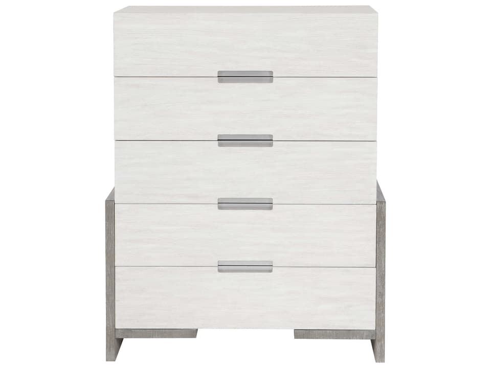 Foundations 5-Drawer Tall Drawer Chest in Light Shale and Linen Finish
