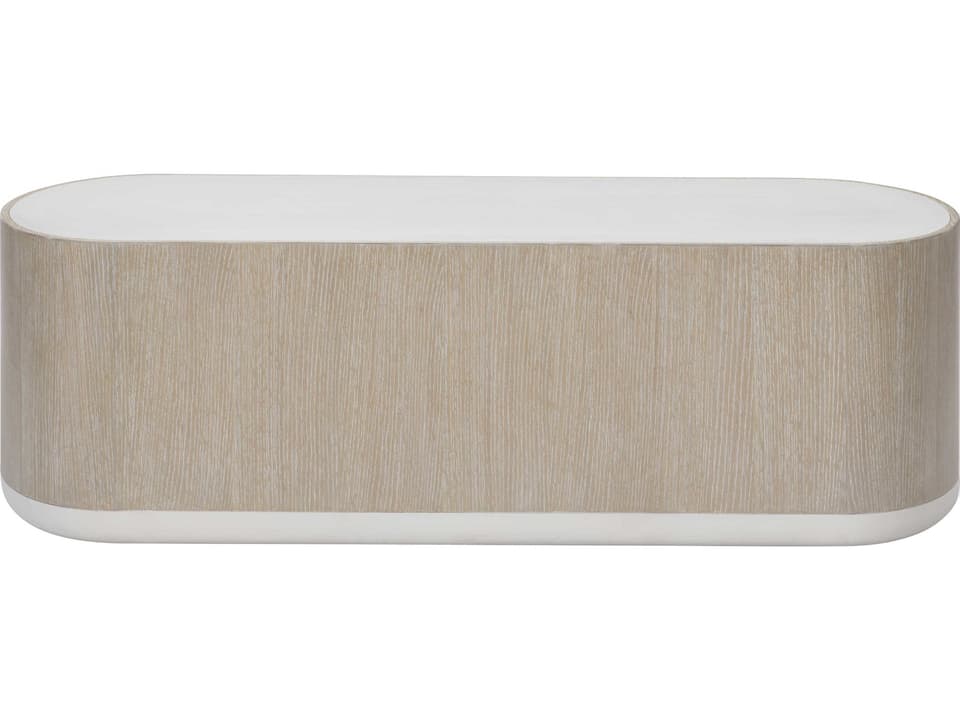 Solaria Oval Coffee Table in Fossil and Dune Finish