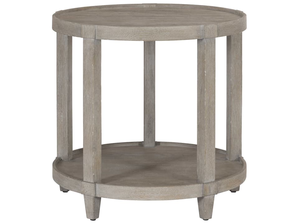 Albion Round Side Table in Pewter