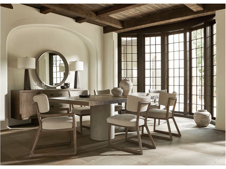 Casa Paros Upholstered Dining Side Chair with Playa Wood Finish