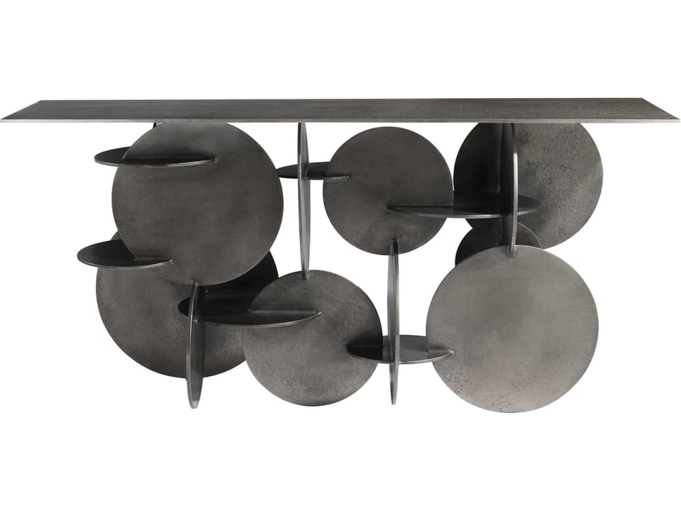 Tribus Console Table with Graphite Cast Aluminum Base