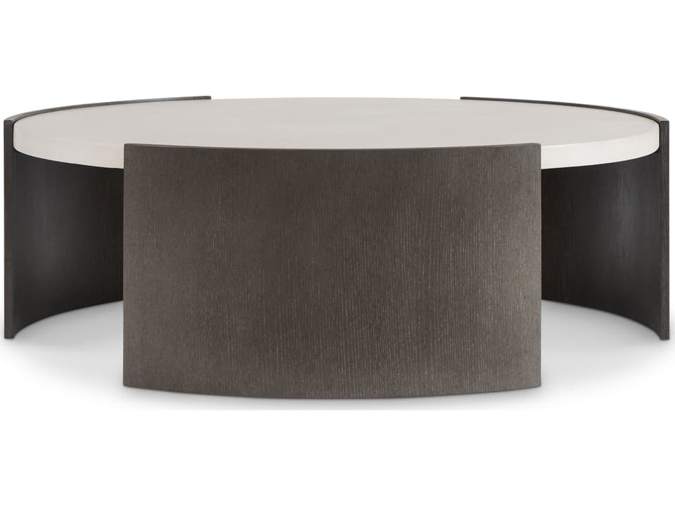 Prado Round Coffee Table in Concrete and Wood