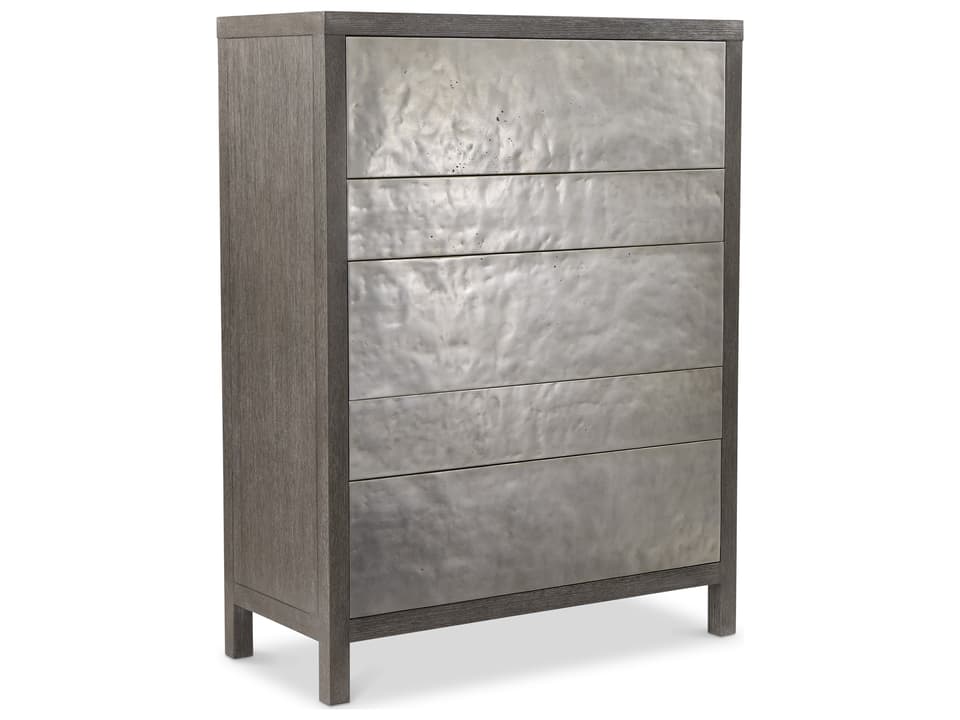 Prado Tall Drawer Chest with 5 Drawers in Porcini and Bright Graphite