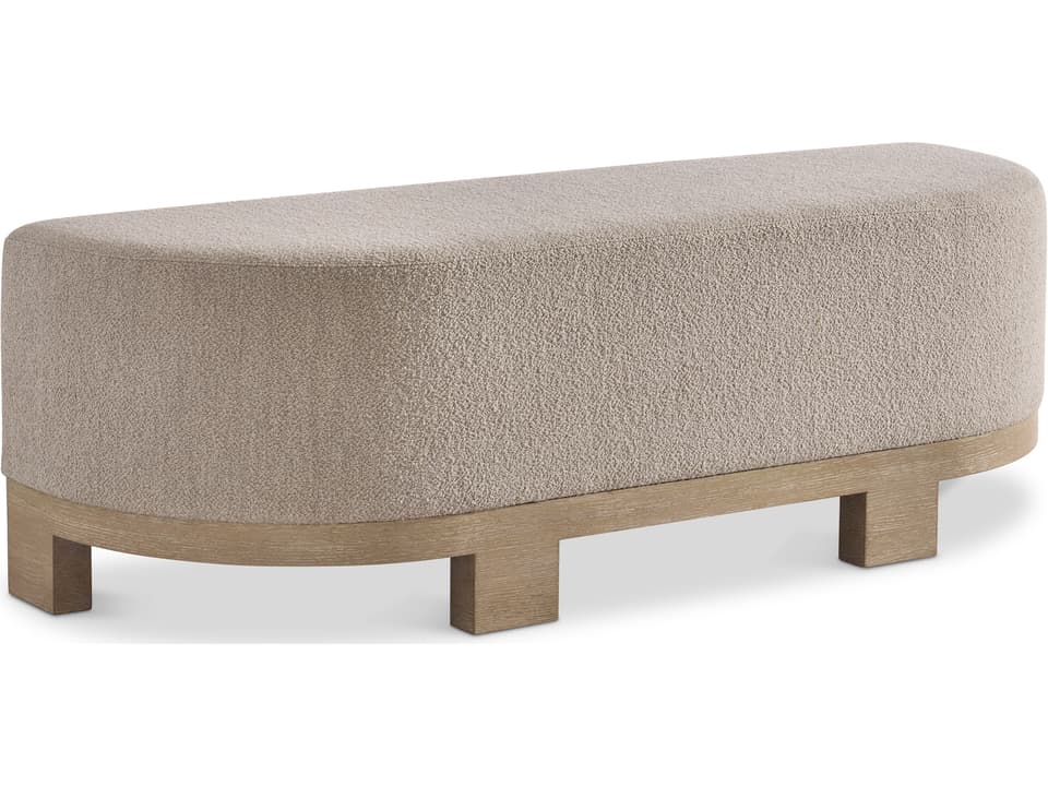 Prado Upholstered Bench with Tawny Wood Finish