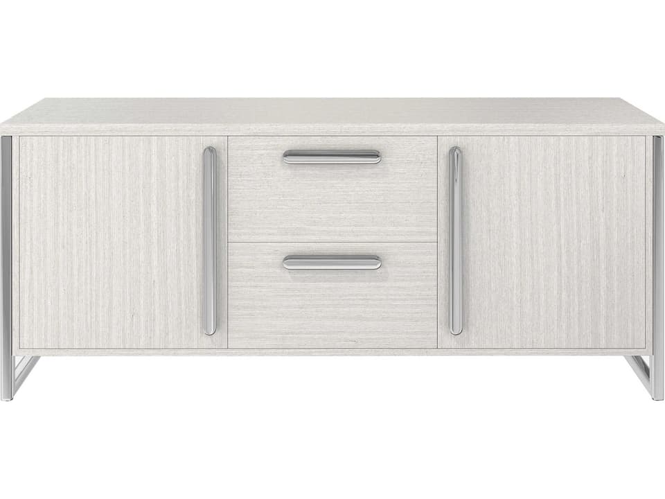 Stratum Buffet with Mist Wood Finish and Polished Nickel Metal