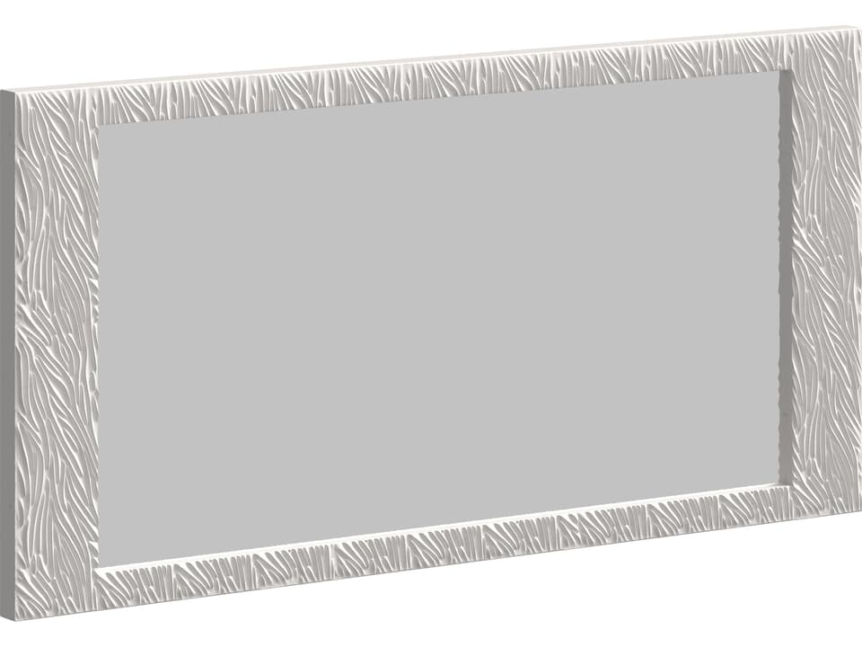 Stratum Rectangle Wall Mirror in Fossil Faux Stone Finish