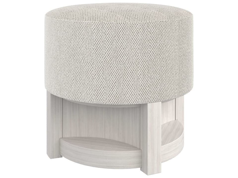 Stratum Round Upholstered Accent Bench with Mist Finish