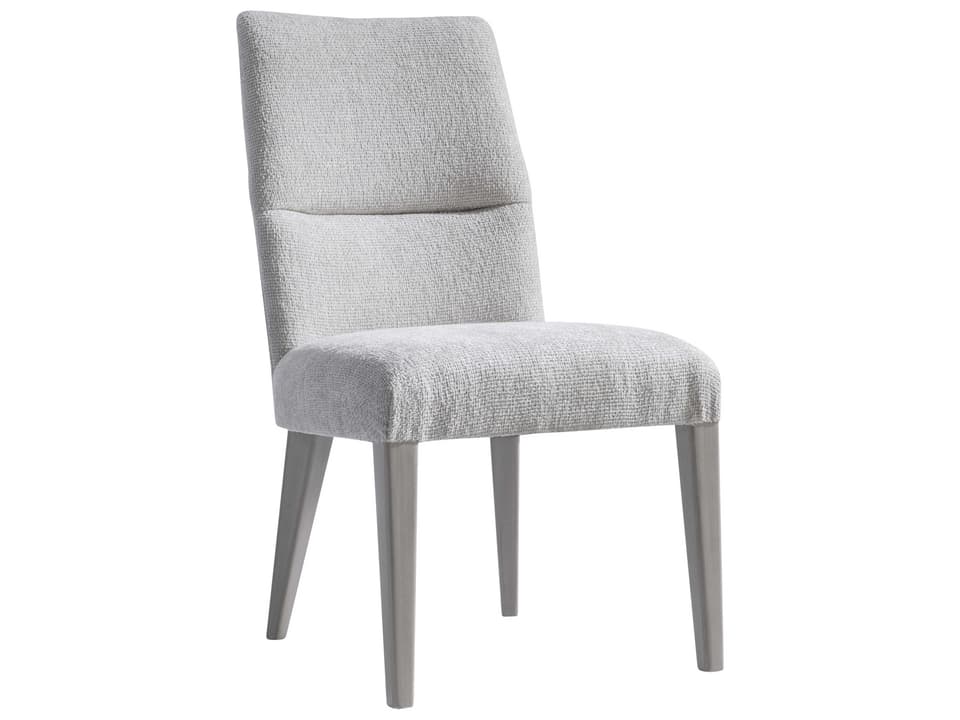 Stratum Upholstered Dining Side Chair with Mist Finish Wood Legs