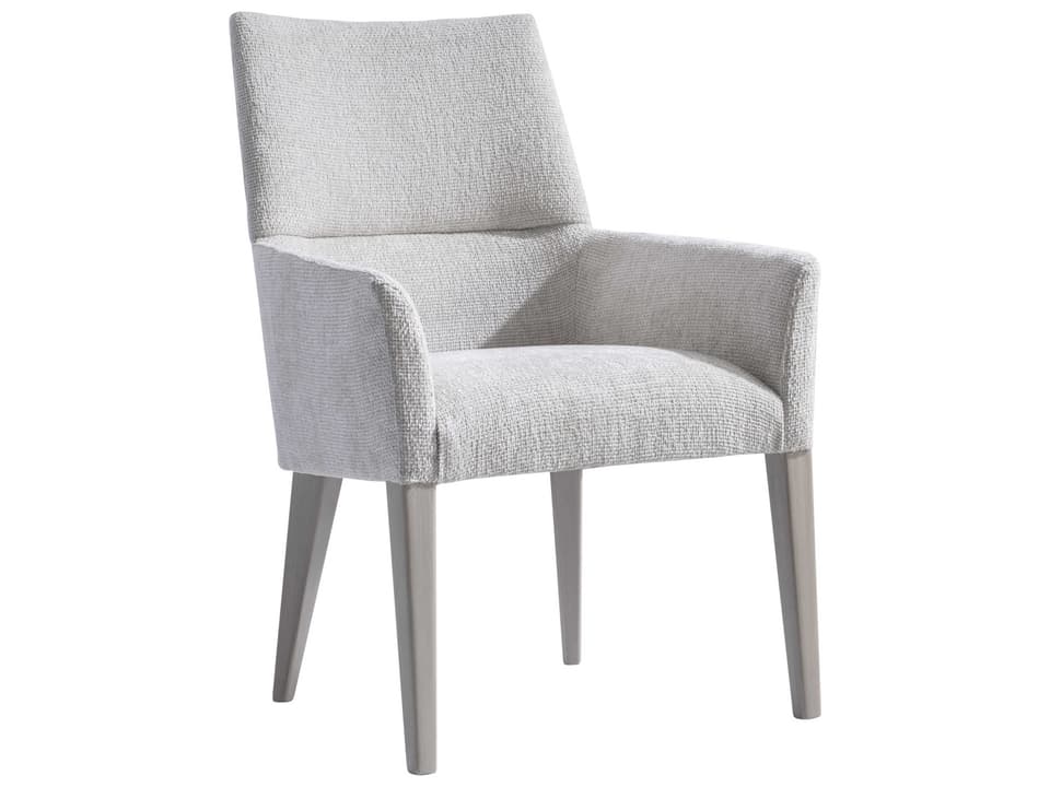 Stratum Upholstered Arm Dining Chair with Mist Wood Finish