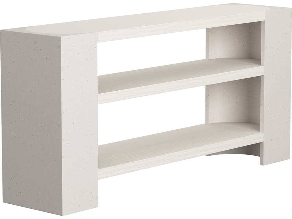 Stratum Rectangular Console Table with Mist Wood and Faux Stone
