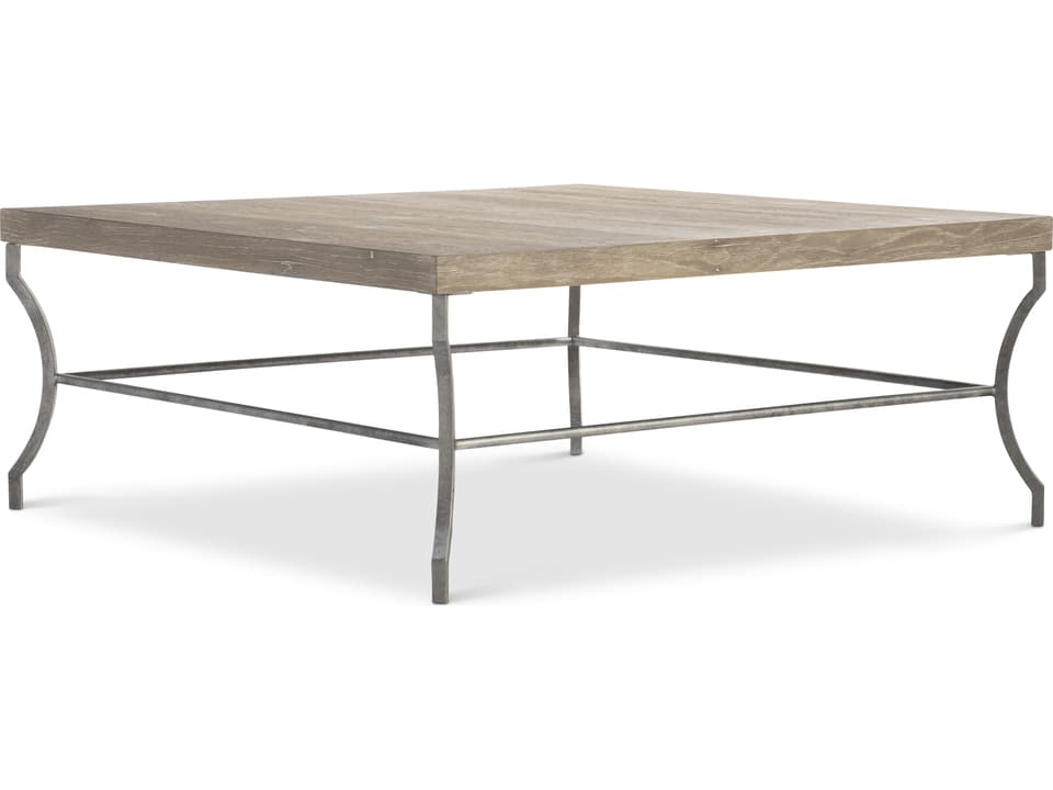 Tribeca Square Coffee Table in Aurum Oak and Barlow Steel