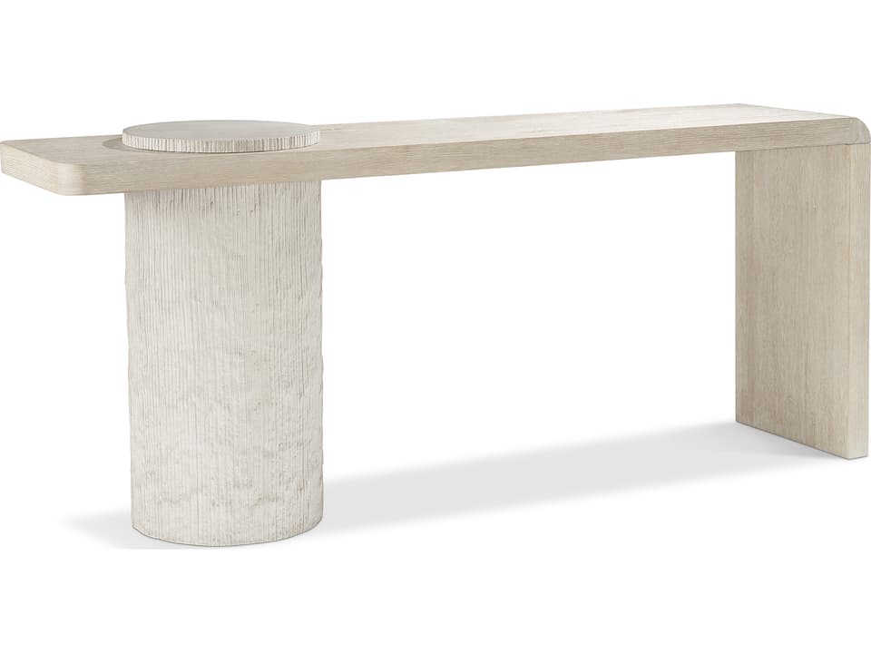 Antibes Rectangular Console Table in Rustic Oak and Pumice
