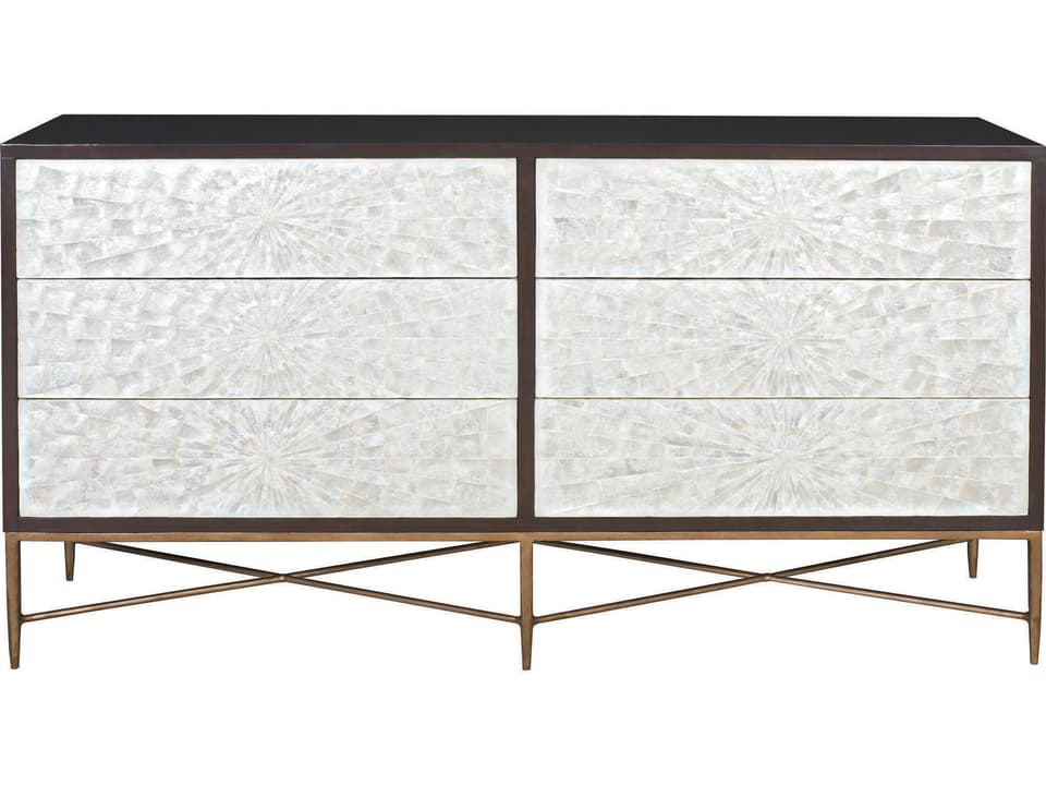 Adagio 6-Drawer Dresser in Espresso with Capiz Shell Fronts