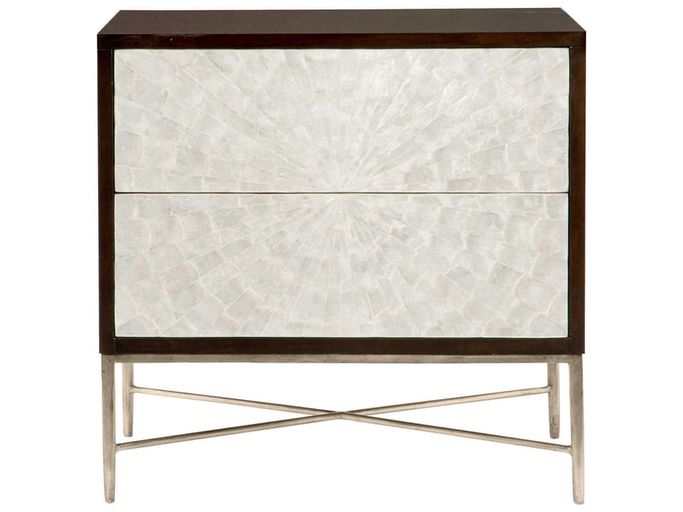 Adagio Two-Drawer Nightstand in Espresso with Capiz Shell