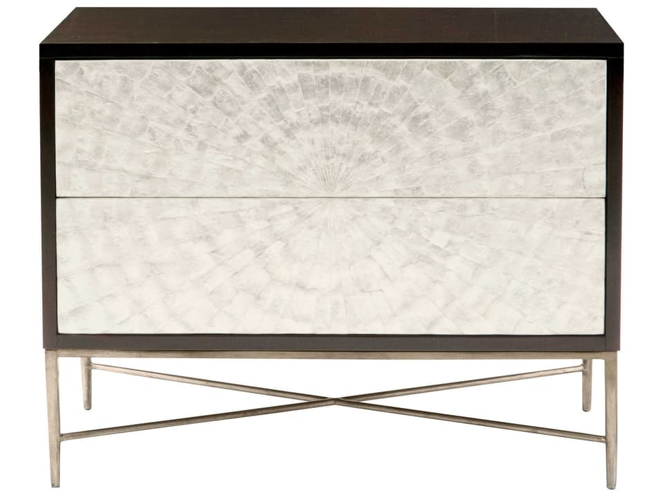 Interiors Adagio Two-Drawer Nightstand with Capiz Shell Fronts