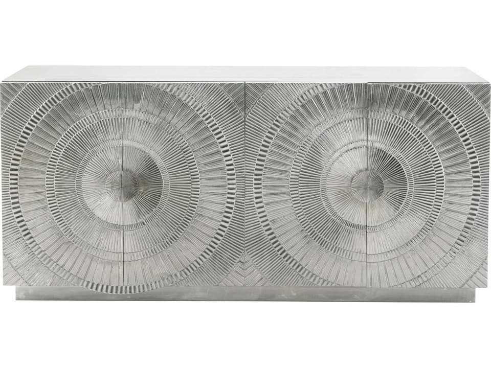 Interiors Barcelona 72-Inch Entertainment Credenza in German Silver