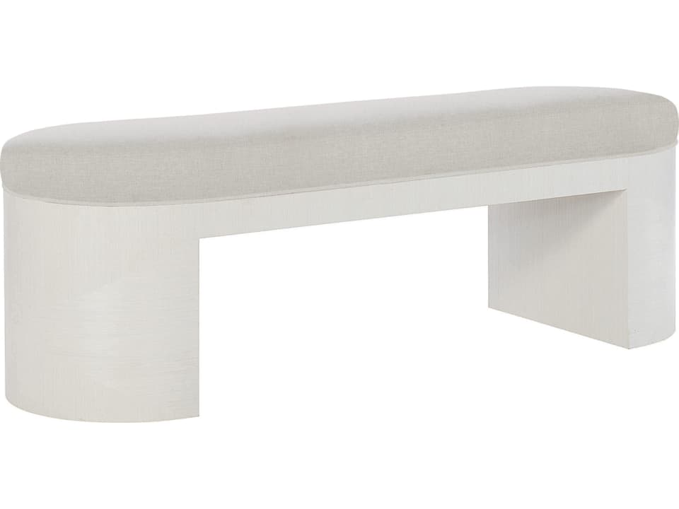 Axiom Upholstered Bench with Linear White Finish