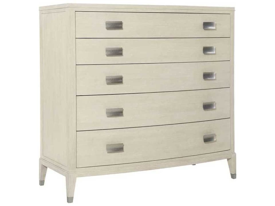 East Hampton 5-Drawer Tall Chest in Cerused Linen Finish