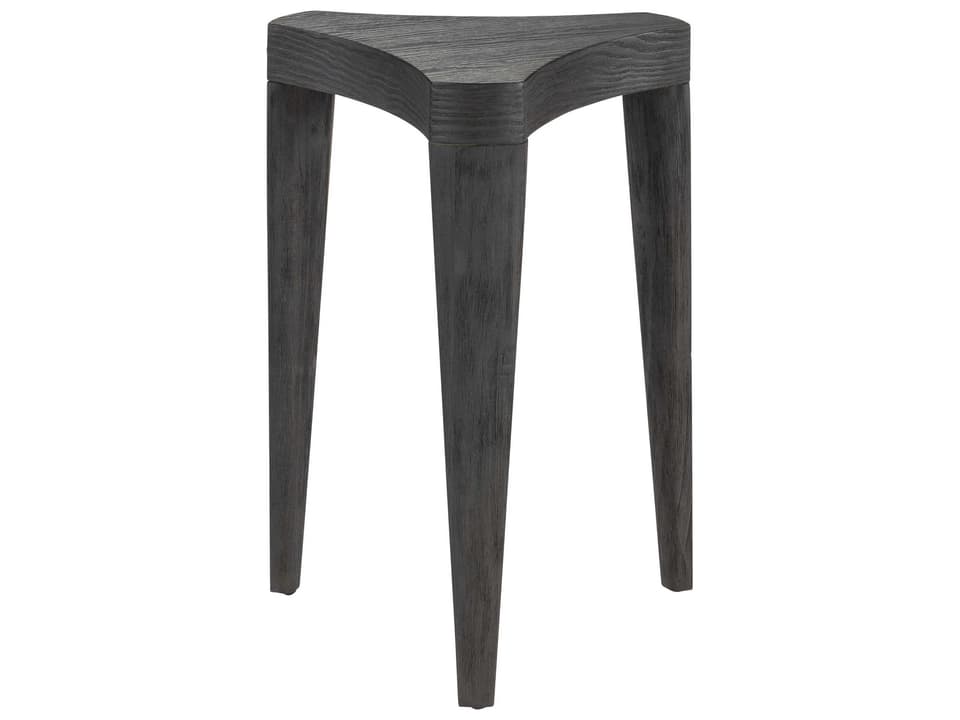 Katana Triangular Accent Table in Blackened Pine Finish