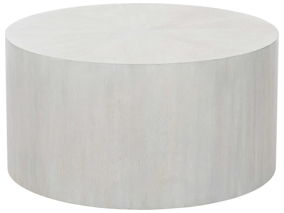 Thorne Round Cocktail Table in Light Truffle with Casters