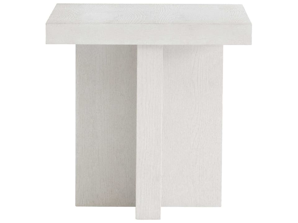 Blythe Square Side Table in Sandblasted White Finish