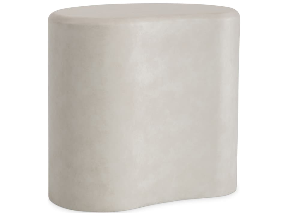 Nova Kidney-Shaped End Table in Vellum Finish Wood