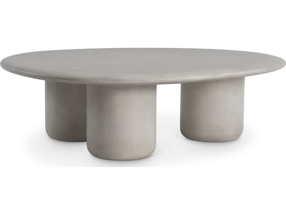 Decliff Irregular Teardrop Coffee Table in Pumice Cast Resin