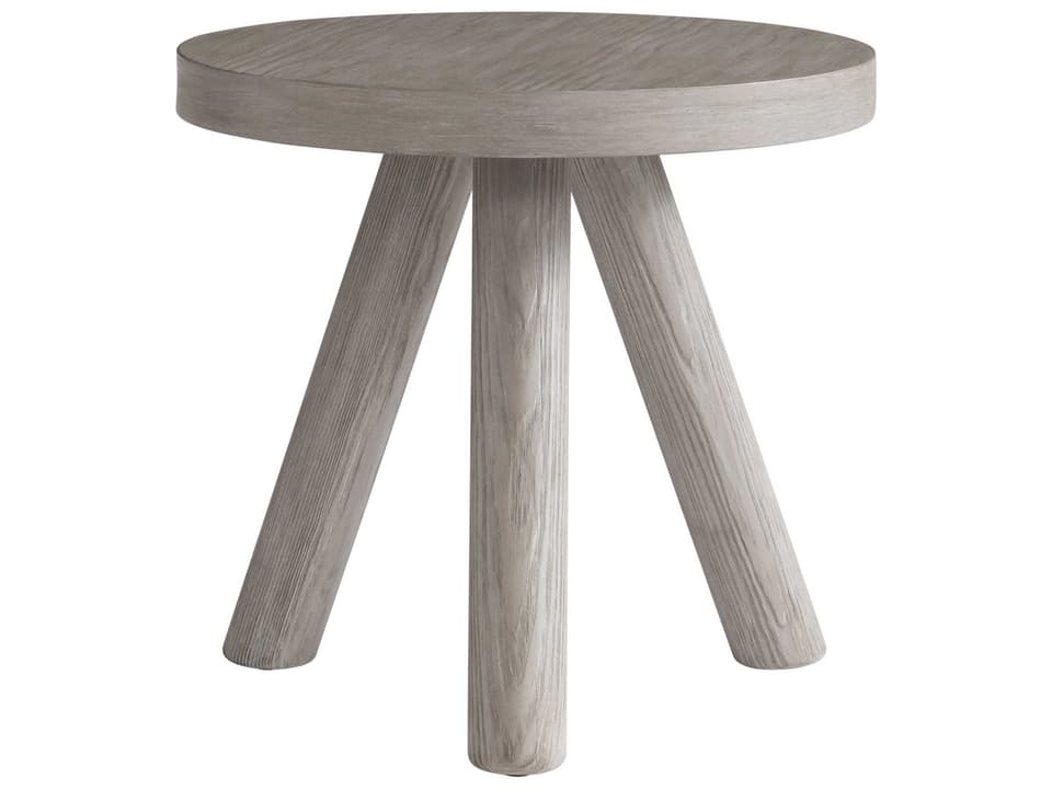 Harmon Round Side Table in Gris Finish