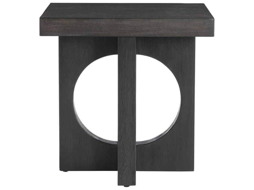 Micah Rectangular Wood Black Truffle End Table