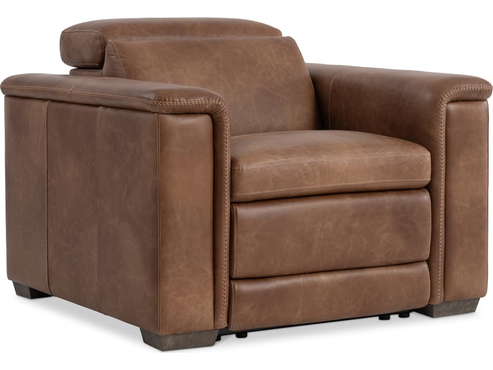 Lioni Power Reclining Leather Accent Chair with USB Port