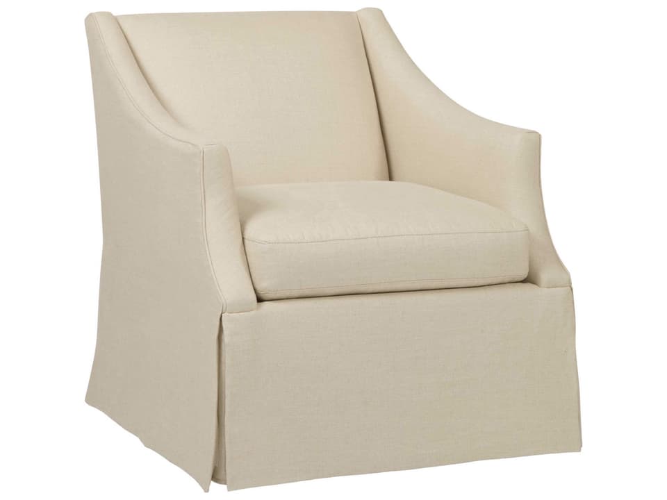 Clayton Fabric Swivel Accent Chair with Luxe Down Cushion