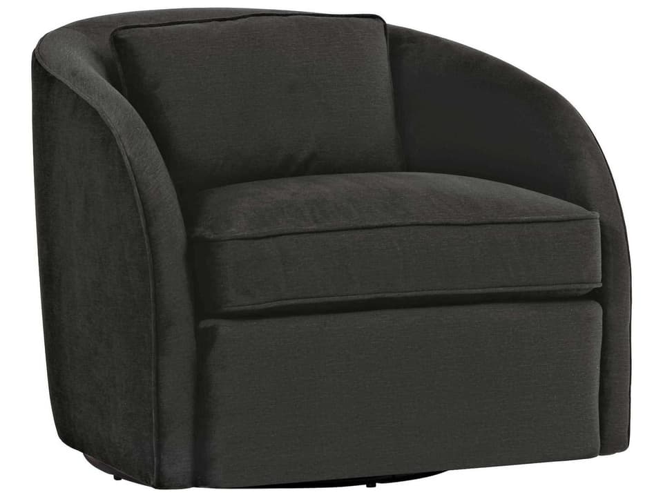 Turner Fabric Swivel Accent Chair with Welt Cord Trim