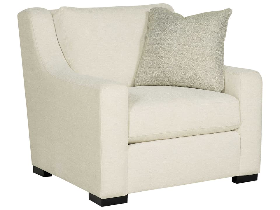 Germain Fabric Accent Chair with Sloped Arms and Wood Legs