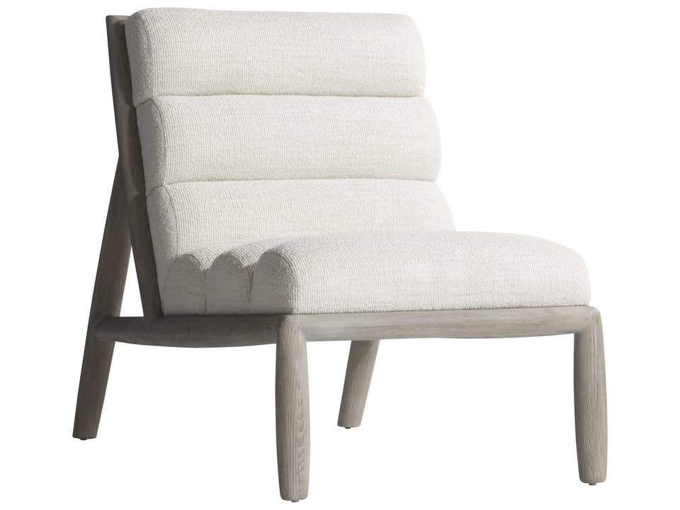 Maxwell Fabric Accent Chair in Flint Grey with Weathered Greige Wood