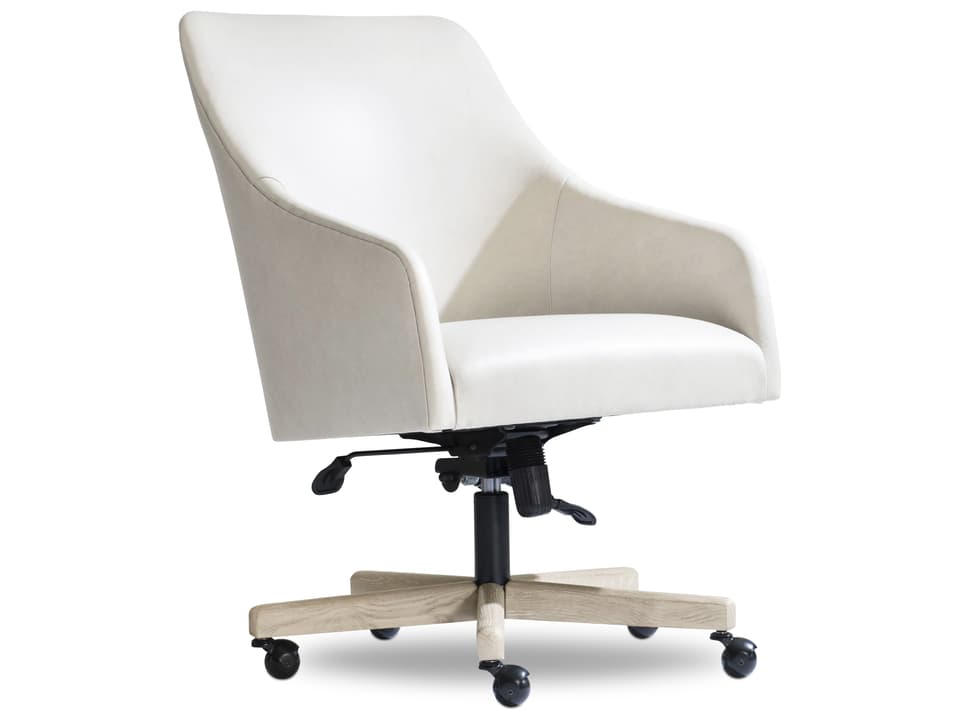 Prado Leather Upholstered Office Chair in Tawny with Swivel Base