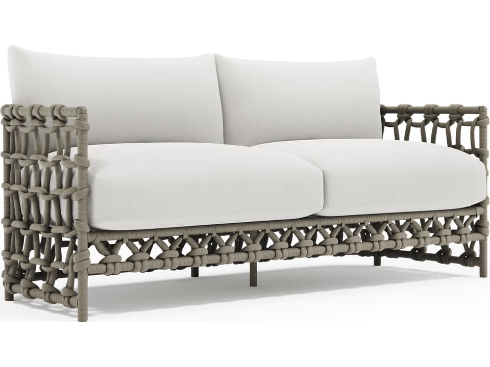 Nodi 2-Seat Outdoor Sofa with Shiitake Rope and Performance Cushions