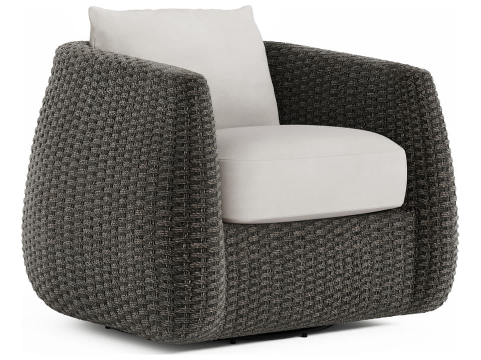 Sarene Outdoor Swivel Chair All-Weather Woven Beige