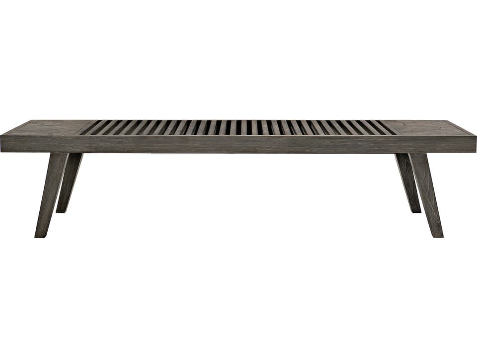 Madura Solid Teak Outdoor Bench Smoked Truffle Finish