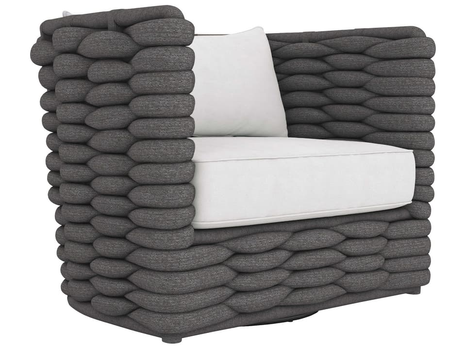 Wailea Outdoor Swivel Chair Cadet Grey Sock Weave
