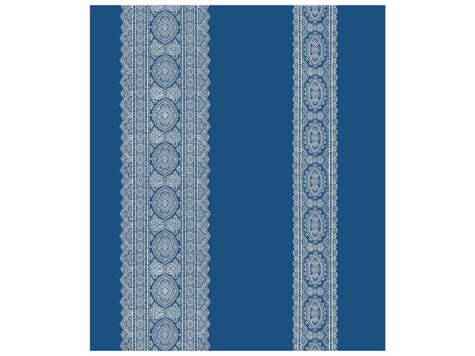 A-street Prints Brynn Indigo Paisley Stripe Wallpaper