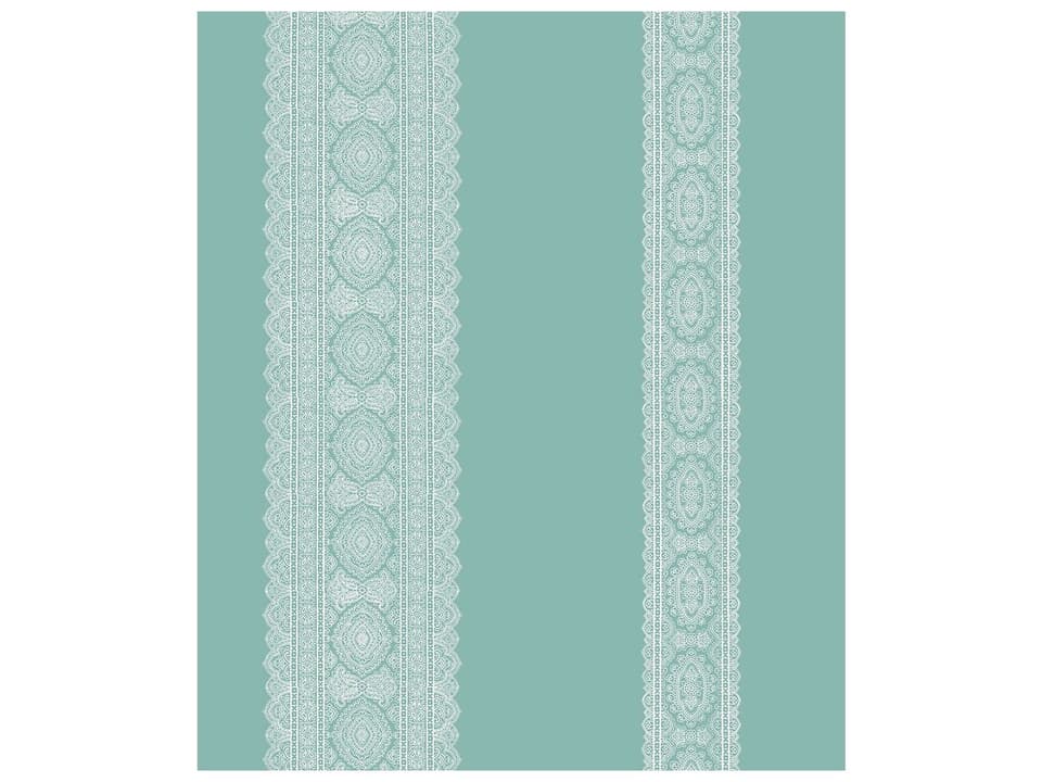 A-street Prints Brynn Turquoise Paisley Stripe Wallpaper