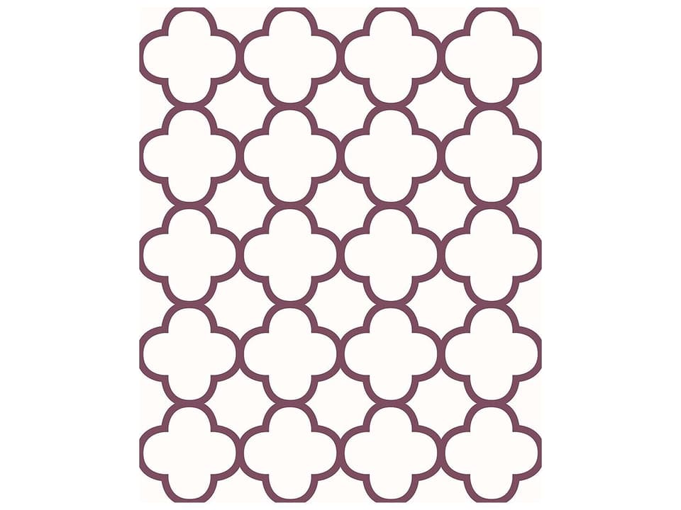A-street Prints Origin Burgundy Quatrefoil Wallpaper