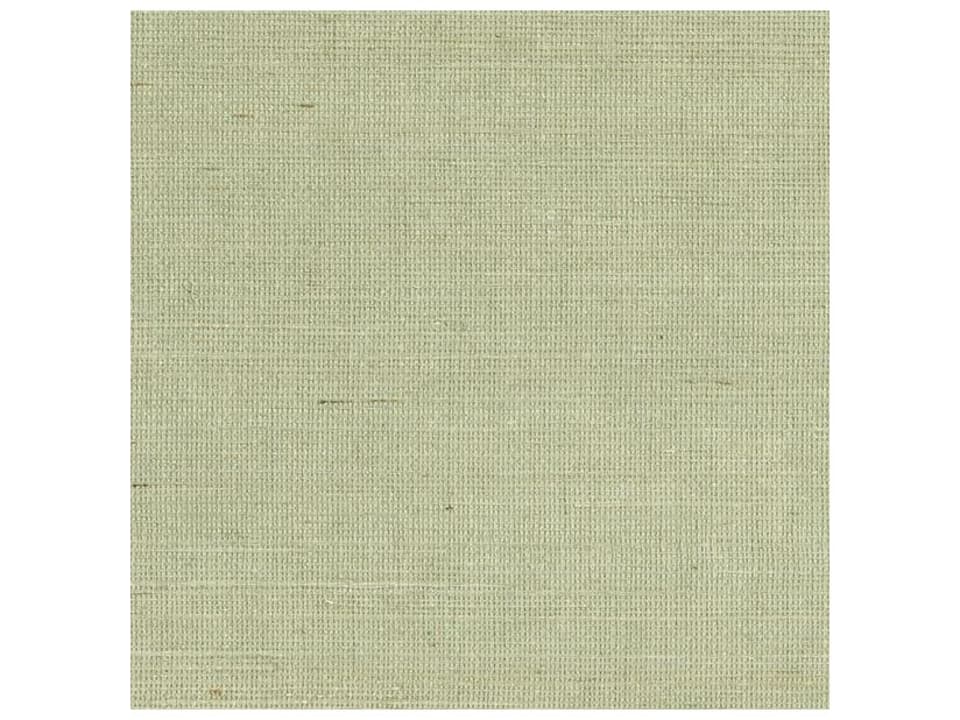 Kenneth James Popun Light Green Grasscloth Wallpaper